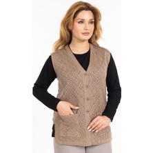 Kadın Orta Yaş ve Üzeri Merserize Cepli Düğmeli Rolax Anne Yelek 750