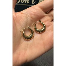 Gold Çelik Burgu Küpe