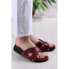 Fort Elis 1005 Rahat Çapraz Bantlı Ortopedik Kadın Terlik