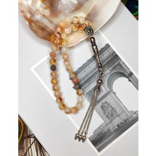 Sitrin Doğal Taşlı 33 Lük Tesbih (8mm)