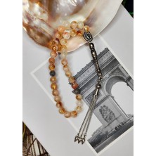 Sitrin Doğal Taşlı 33 Lük Tesbih (8mm)