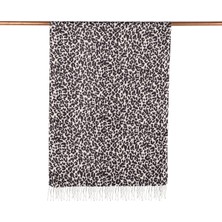 Leopar Desenli Ipek Şal 02452 Siyah
