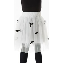 Beli Lastikli Fiyonklu 23 Nisan Kız Çocuk Tütü Etek