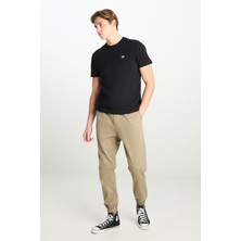 Regular Fit Normal Kesim Bisiklet Yaka Pamuklu Siyah Tişört