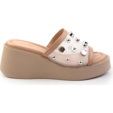 Bambi Nude Leather Kadın Terlik K04991060503