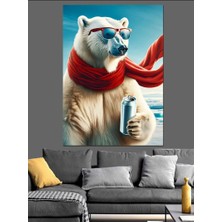 Kutup Ayısı Dekoratif Kanvas - Mdf Ahşap Tablo