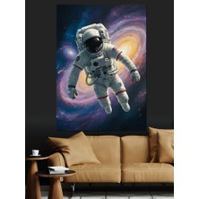 Ekart Kozmik Kaşif Astronot Dekoratif Kanvas - Mdf Ahşap Tablo