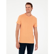 Pierre Cardin Erkek Turuncu Slim Fit Basic Tişört 50280967-VR186