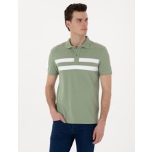 Pierre Cardin Erkek Yeşil Slim Fit Tişört 50310154-VR016