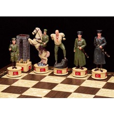 Çanakkale Savaşı Büyük Boy (Şah 12 Cm) Satranç Takımı