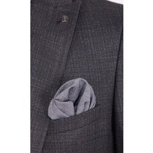 Paco Romano Erkek Slim Fit Sivri Yaka Siyah Yelekli Takım Elbise
