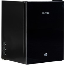 U-Frigo 68 Lt 12-24v Marin/Karavan Kompresörlü Buzdolabı Temperli Cam Kapak Limited Edition Siyah
