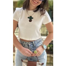 Kadın Crop Tişört
