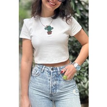Kadın Crop Tişört
