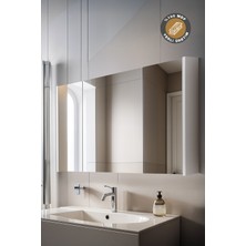 Aynalı Banyo Dolabı – Raflı Lavabo Üstü, Modern Tasarım - 95X60