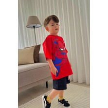 Spider Man Çizgi Film Baskılı Alt Üst Erkek Çocuk 2li Takım