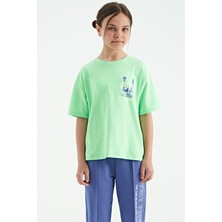 Tommy Life T13KG-75127_01 Kız Garson Oversize T-Shirt O Yaka Suprem