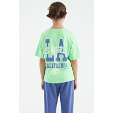 Tommy Life T13KG-75127_01 Kız Garson Oversize T-Shirt O Yaka Suprem