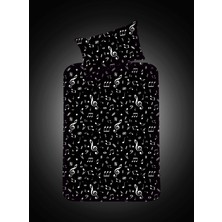 Pes Lastikli Çarşaf Seti Tek Kişilik Melodiy Siyah