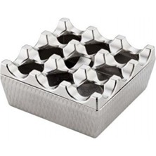 Kül Tablası Gümüş Kare