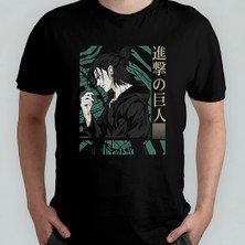Pixxa Attack On Titan Eren Jaeger_ %100 Pamuklu Bisiklet Yaka T-Shirt Model 16