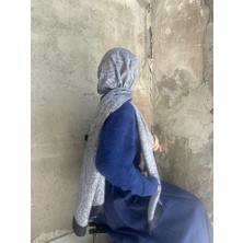 Pamuklu Soft Inci Desen Şal-Siyah/krem