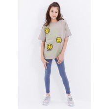 Tommy Life T09KG-75042_01 Kız Garson Oversize T-Shirt O Yaka Suprem