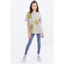 Tommy Life T09KG-75042_01 Kız Garson Oversize T-Shirt O Yaka Suprem
