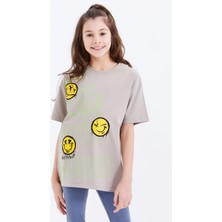 Tommy Life T09KG-75042_01 Kız Garson Oversize T-Shirt O Yaka Suprem