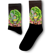 Rick And Morty Motosiklerli Maceralar Çorap - Unisex