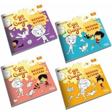 Burhan Yayıncılık Trt Çocuk Ege ile Gaga Boyama Kitabı Seti   4 Kitap Takım