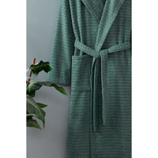 Eponj Home Unisex Kapüşonlu Bornoz 2XL Doğa Çağla Yeşili Pamuk Materyal Yüksek Emicilik Özelliği