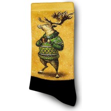 Yılbaşı Geyik Çorap - Unisex