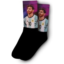 Lionel Messi - Arjantin Fulbolcu Çorap - Unisex