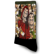 La Casa De Papel Maskeli Çorap - Salvador Dali Stili - Unisex