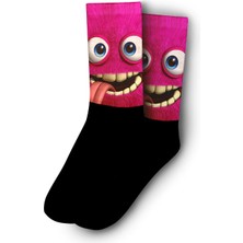 Fuşya Emojili Çorap - Unisex