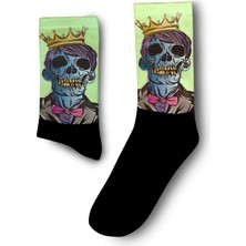 Tacını Takmış Kurukafa Çorap - Şıklığına Şıklık Kat! - Unisex
