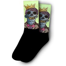 Tacını Takmış Kurukafa Çorap - Şıklığına Şıklık Kat! - Unisex