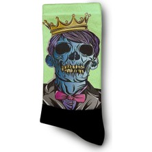 Tacını Takmış Kurukafa Çorap - Şıklığına Şıklık Kat! - Unisex