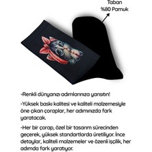 Kırmızı Başlıklı Kedi Çorap - Unisex