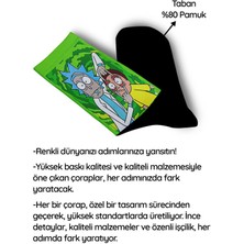 Rick And Morty Portal Eğlenceli Çorap - Unisex