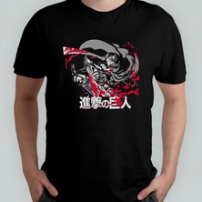 Pixxa Attack On Titan Levi Ackerman Unisex %100 Pamuklu Bisiklet Yaka T-Shirt Model 8