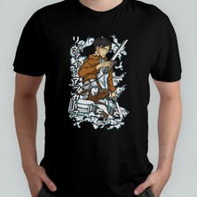 Pixxa Attack On Titan Levi Ackerman Unisex %100 Pamuklu Bisiklet Yaka T-Shirt Model 7