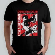 Pixxa Attack On Titan Levi Ackerman Unisex %100 Pamuklu Bisiklet Yaka T-Shirt Model 4