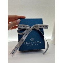 KRAFTIVA JEWELRY 14 Ayar Altın M Harfli Nazar Boncuklu Göz Ince Aynalı Zincir Kolye