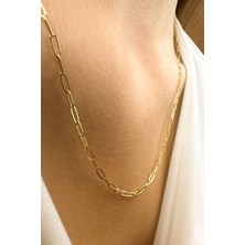 KRAFTIVA JEWELRY 14 Ayar Altın Ince Ataş Zincir Kolye
