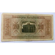 Derenpecunia Nazi Almanyası 1940 Yılı 20 Reichsmark Temiz