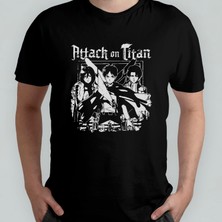 Pixxa Attack On Titan Unisex %100 Pamuklu Bisiklet Yaka T-Shirt Model 4