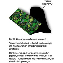 Kızgın Timsahlar ve Dinozorlar Çorap - Unisex