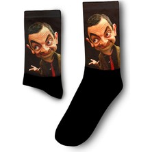 Mr. Bean - 3D Animasyon Karikatür Rowan Atkinson Komedi Dizisi Çorap - Unisex
